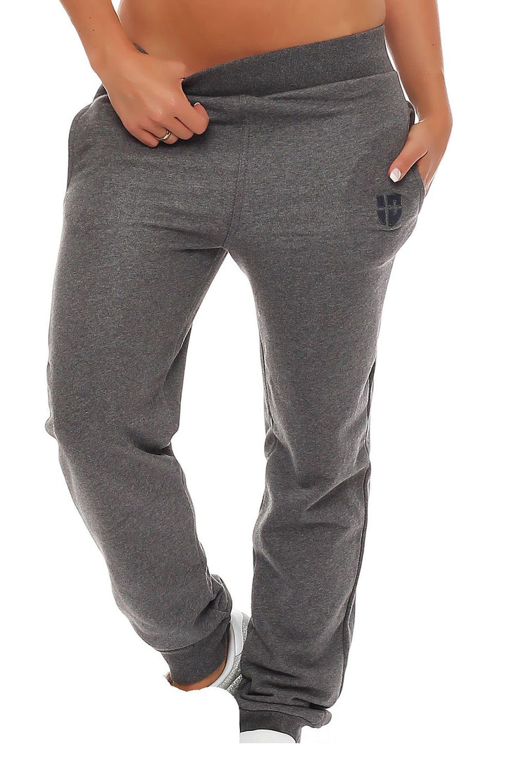 Gennadi Hoppe Damen Jogginghose Trainingshose Sweat Pants Sporthose Fitness Hose XS Dunkelgrau, XS D