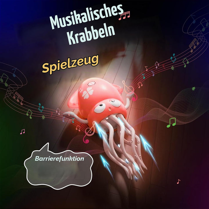 Tanzender &amp; krabbelnder Oktopus mit LED Lichtern und Musik - Automatisch schwingendes musikalisches