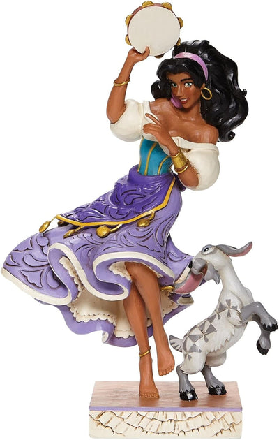 Enesco Shore Disney Traditions Figur Esmerelda & Djali, 22,2 cm hoch, 6008071, Mehrfarbig, One Size