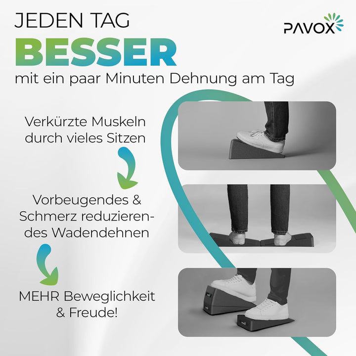 PAVOX® Wadendehner - extra rutschfeste Kniekeile inklusive eines Yogagurts | vielseitig einsetzbare