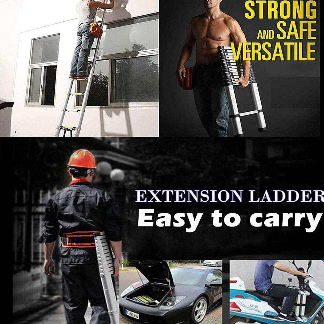 5 m Teleskopleiter aus Aluminium, tragbar, Mehrzweck-Auszugsleiter, 330 lbs, maximale Belastung, 13