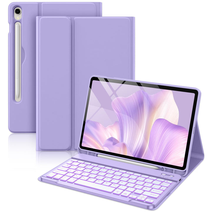 Vobafe Tastatur Hülle für Samsung Galaxy Tab S10 Lite/S10 FE/S9 FE 10.9 Zoll/Tab S9 11 Zoll, 7-Farbe