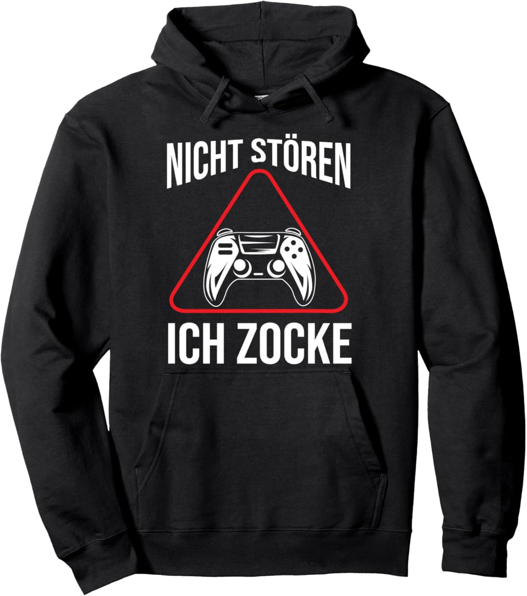 Nicht Stören Ich Zocke Spieler Gaming Gamer Pullover Hoodie