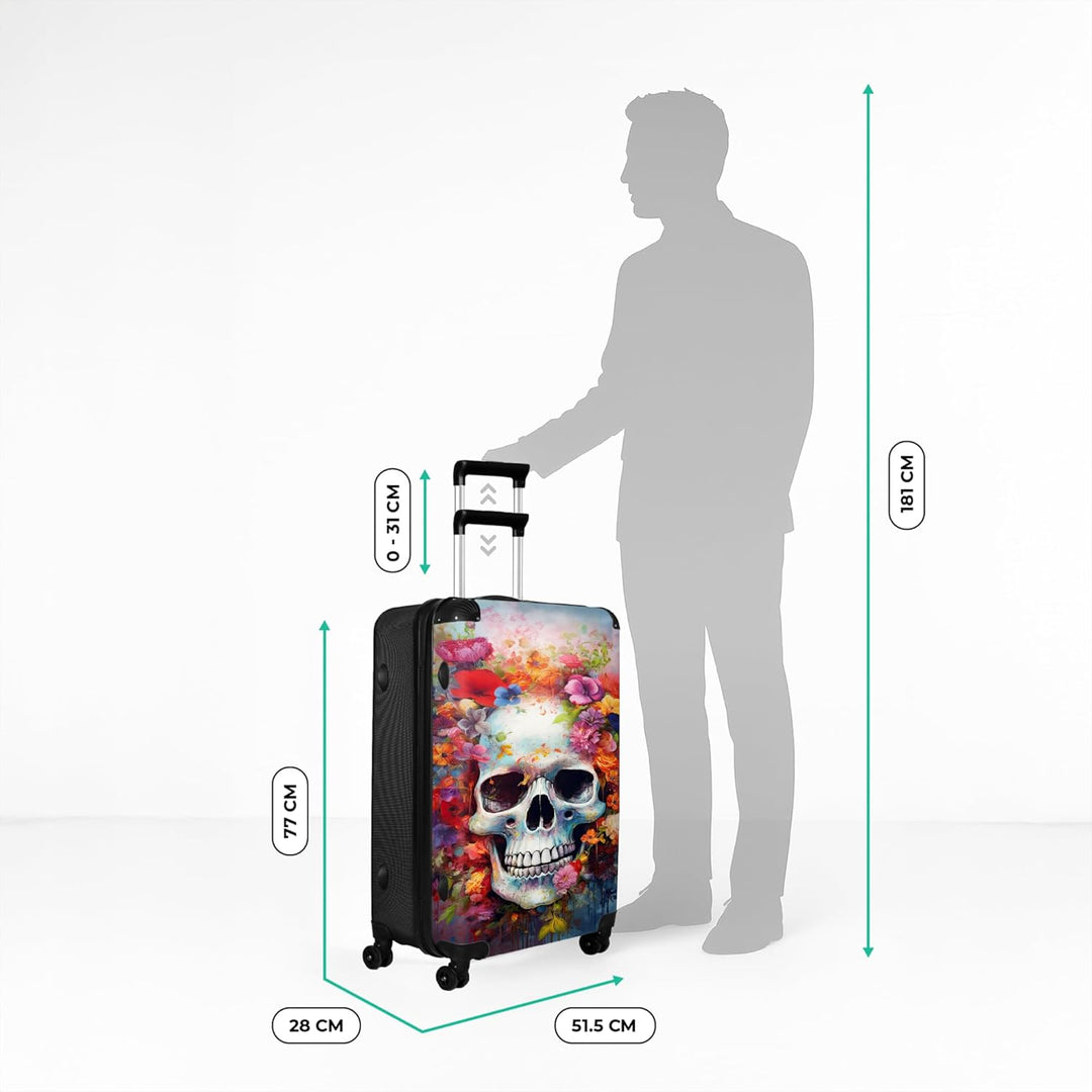 Koffer XL Gross 77x51.5x28 cm Reisekoffer mit Rollen Leicht Trolley grosser Hartschalenkoffer Rollko