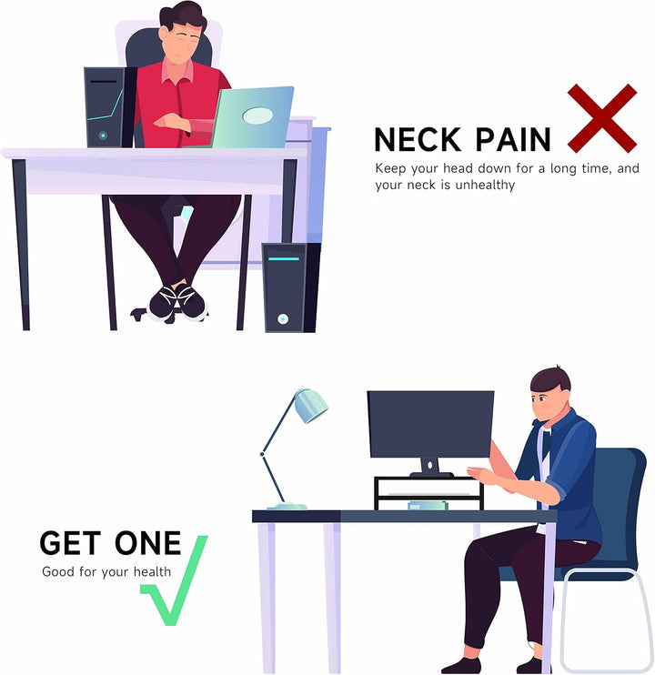 FITUEYES Monitorständer Bildschirmständer aus Holz Ergonomischem Laptop-Druckerständer für Monitor L