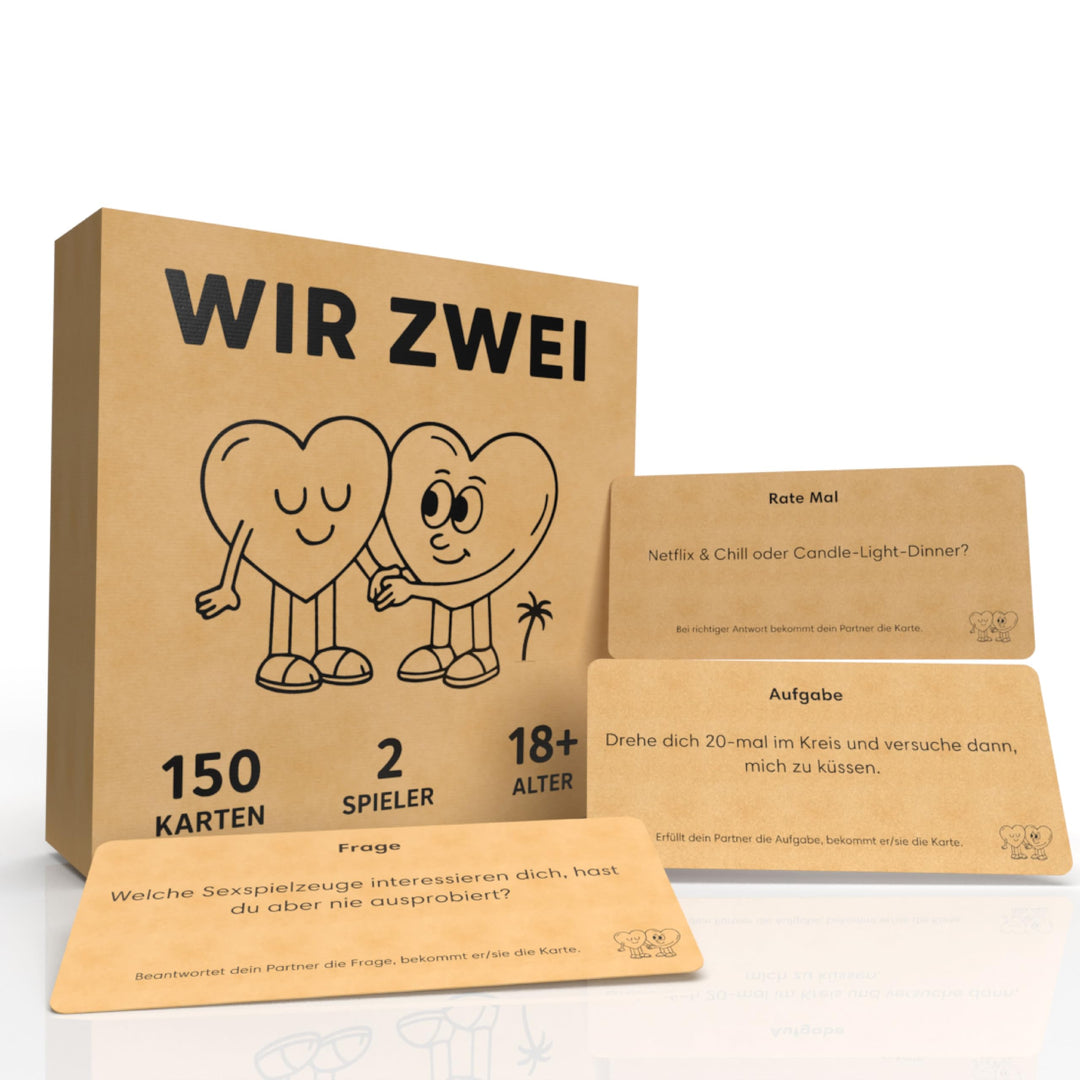 Wir Zwei – Spiel für Paare zu zweit | Mit lustigen Aufgaben & Fragen | Pärchen Geschenke für Freund