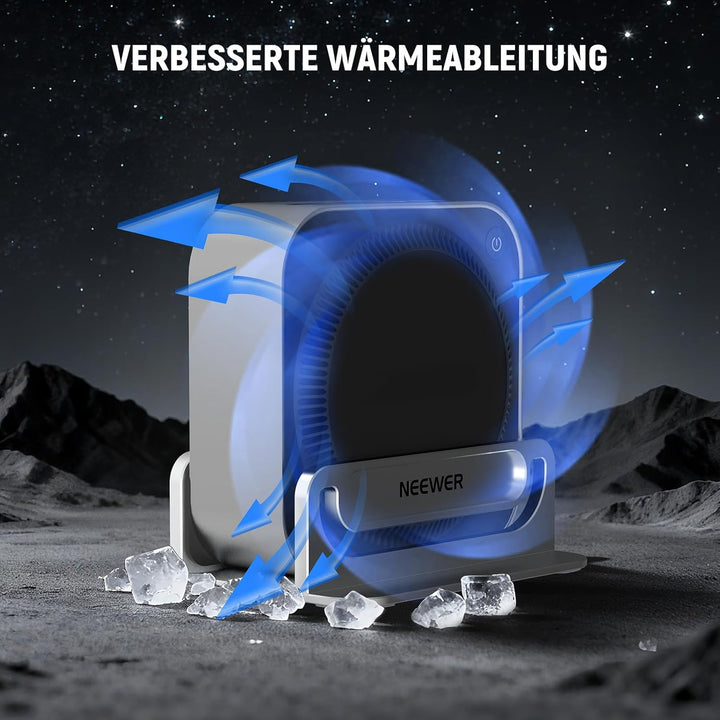 NEEWER Basics Mac mini Ständer mit SSD Halterung, PC Steckplatz aus Aluminiumlegierung, aufrechtes R