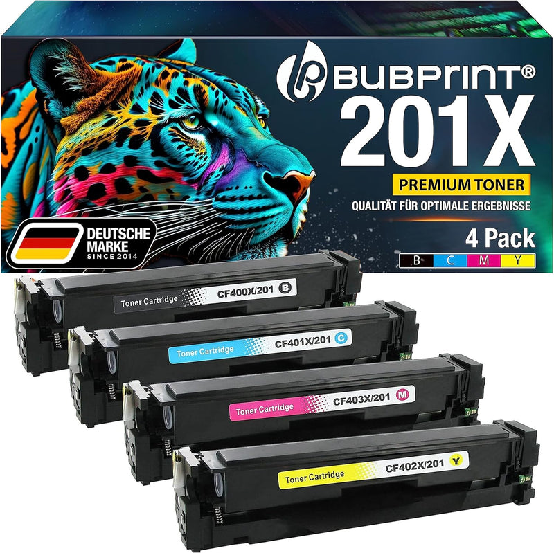 201X 4 Tonerkartuschen kompatibel als Ersatz für HP 201A HP 201X Toner für HP Color Laserjet Pro MFP