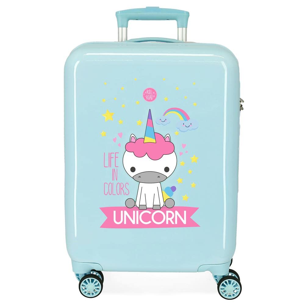 Roll Road Little Me Kabinenkoffer Grün 38x55x20 cms Hartschalen ABS Kombinationsschloss 34L 2,5Kgs 4