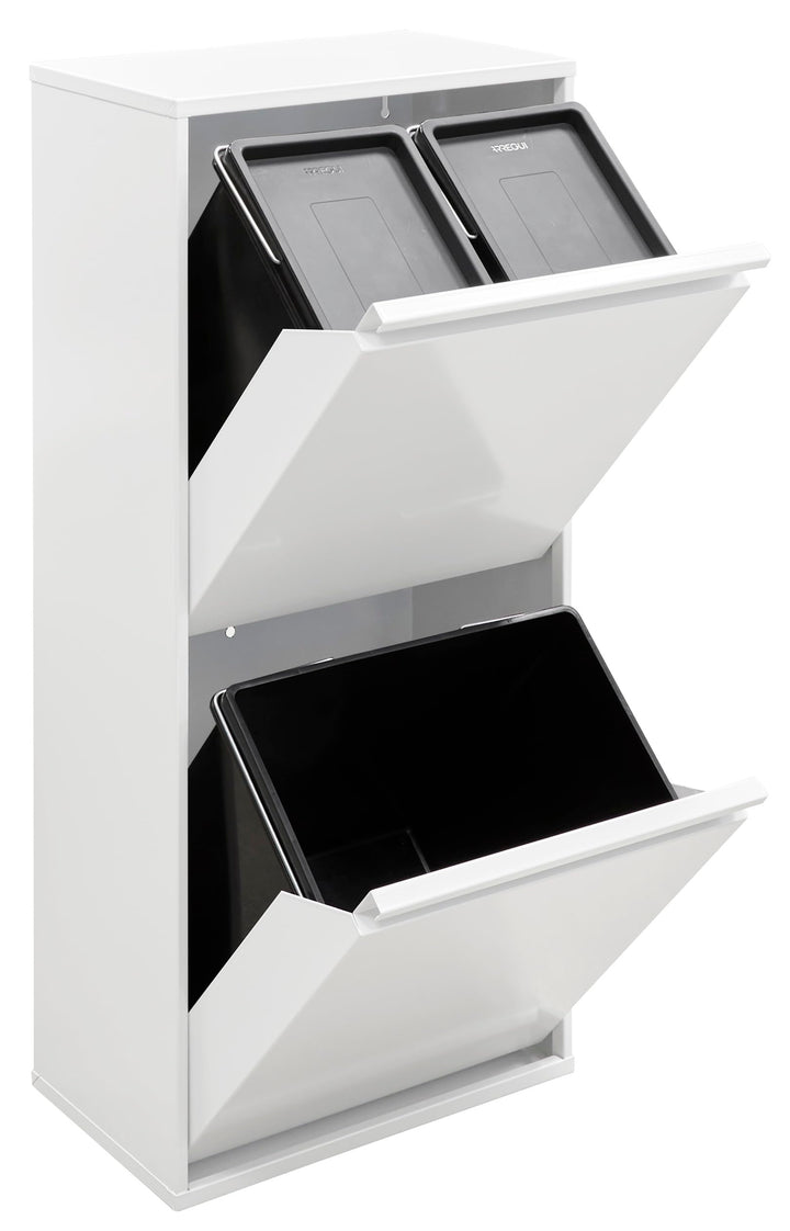 ARREGUI Basic CR401-B Mülltrennsystem aus Stahl | 3 Fächer Mülleimer für die Küche | 3 Fach Abfallei