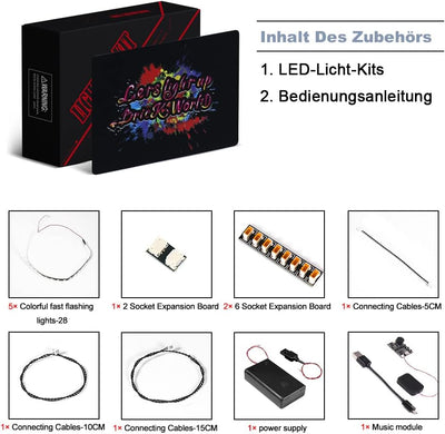 Music Version (Spiel Musik) Led Licht Set für Lego Weihnachtskranz, Dekorationsbeleuchtungsset für L