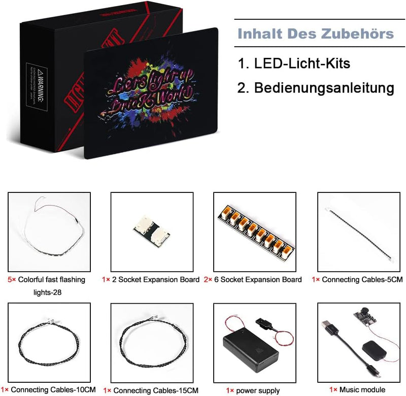 Music Version (Spiel Musik) Led Licht Set für Lego Weihnachtskranz, Dekorationsbeleuchtungsset für L