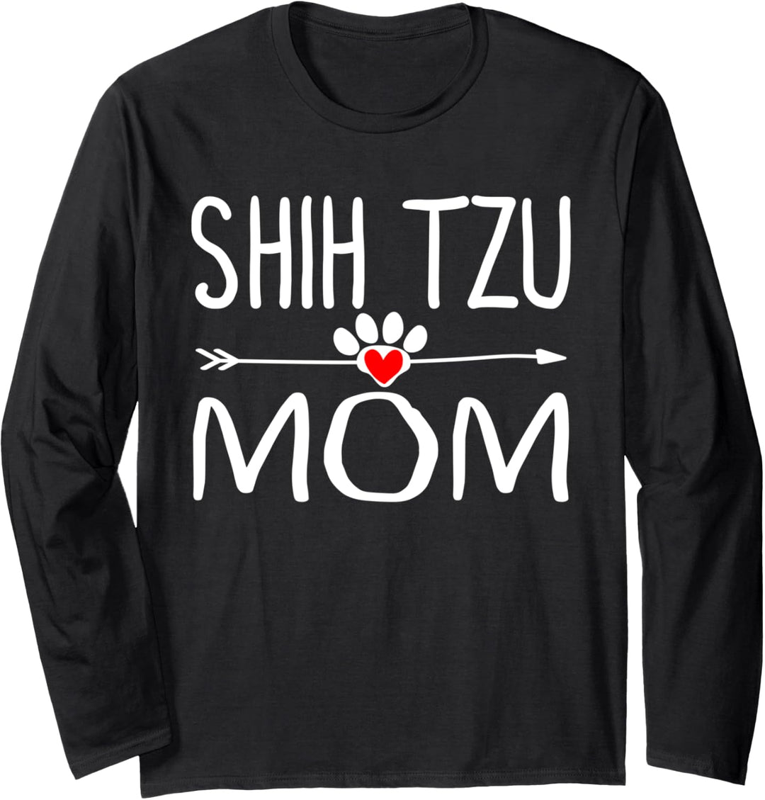 Shih Tzu Mom Gift Funny Dog Mama Gifts for Women Owners Langarmshirt