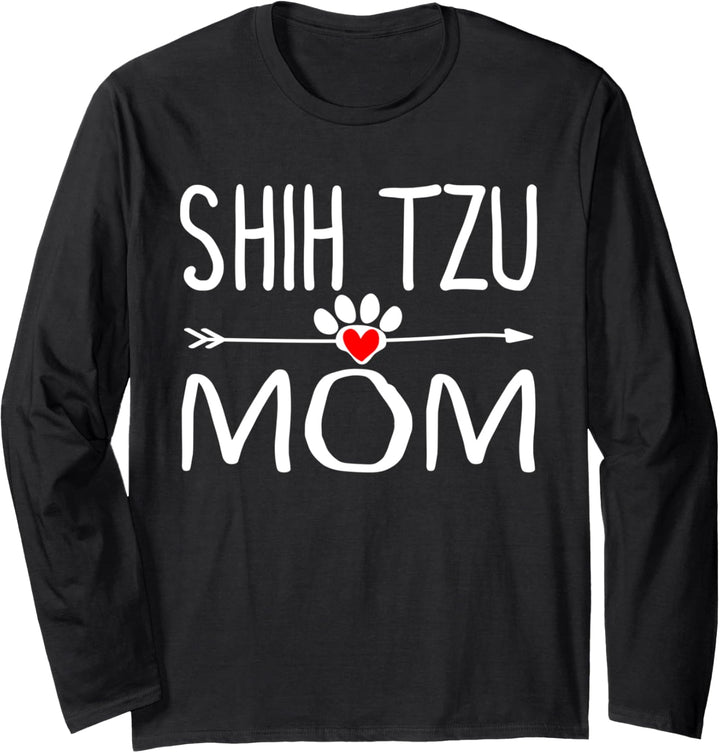 Shih Tzu Mom Gift Funny Dog Mama Gifts for Women Owners Langarmshirt
