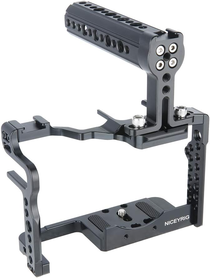 [Update Version] NICERYIG GH5s GH5 Kamera Käfig Kit mit Kamera Käse Top Griff Cold Shoe Mount NATO S