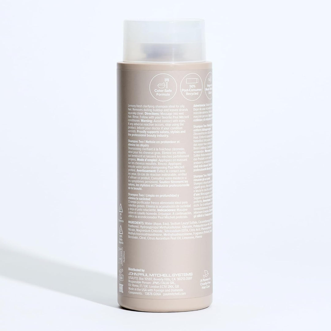 Paul Mitchell Shampoo Two - Clarifying Shampoo reinigt fettiges Haar und fettige Kopfhaut, Tiefenrei