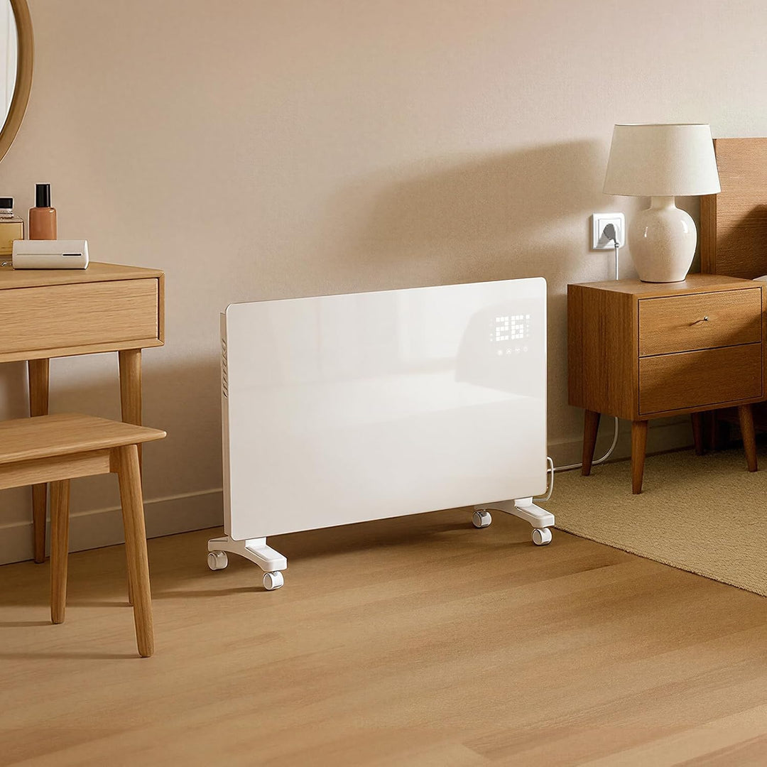 EMKE Smart Elektroheizung 2000W, Glaskonvektor-Heizung Elektrisch mit WLAN & App-Steuerung, Elektroh