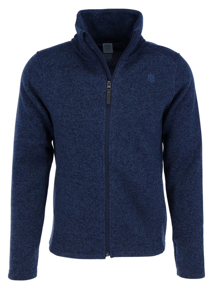 ELKLINE Herren Fleecejacke Voyager VW Bulli Stick | Stehkragen Outdoorjacke meliert Strickfleece Übe