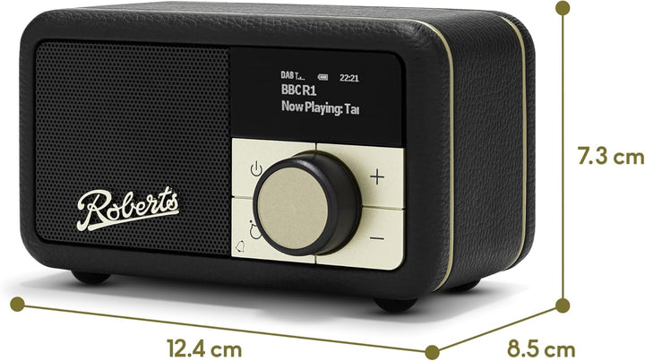 Roberts Revival Petite 2 DAB+/FM/Bluetooth Radio Black, Black