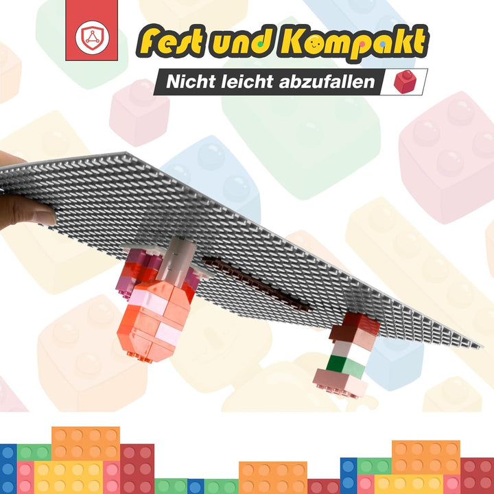 HUIZDQ 8 Stück Klassische Grundplatten für Bauklötze, 100% kompatibel mit Allen grossen Marken, mit
