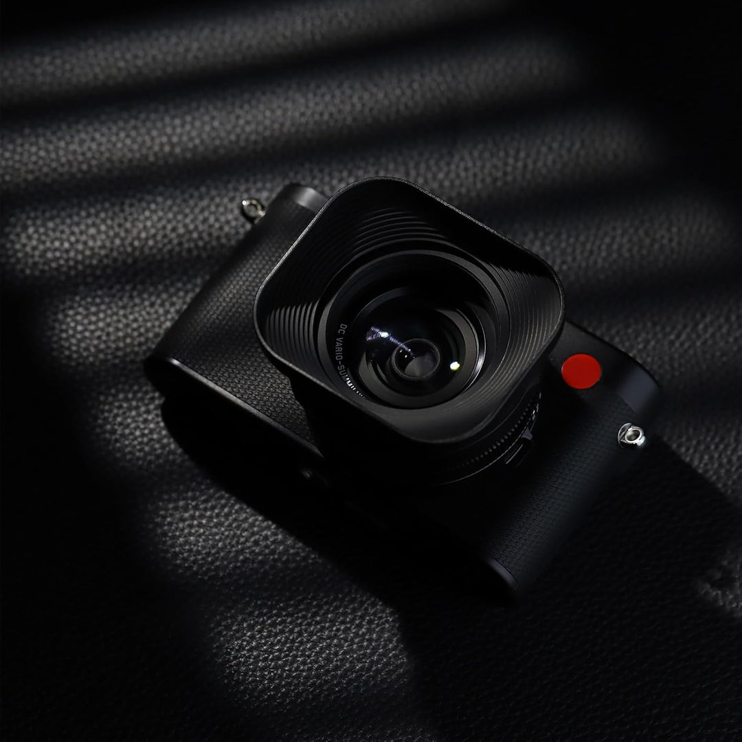 Haoge Gegenlichtblende aus Metall, quadratisch, für Leica D-Lux 8 Kamerazubehör, 43 mm, Schraub-Gege