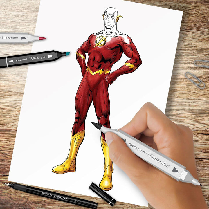 Spectrum Noir Pro Fan Art Set – 24-teilig – The Flash, Flash