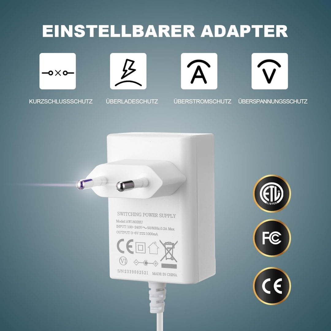 Lenink AA Batterien Netzteil Adapter für 2AA 3AA 4AA batterien durch 3V 4.5V 6V kompatibel mit AVM F