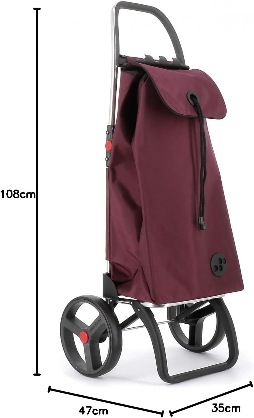 Klappbarer Einkaufstrolley Rolser I-Max MF 2 grosse Räder - Burdeos, Burdeos