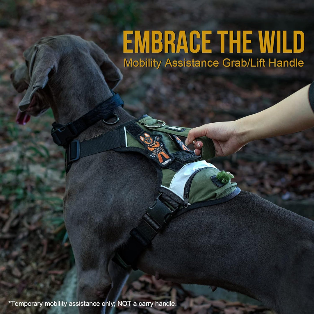 OneTigris Grover Taktisches No Pull Hundegeschirr für Grosse/Mittlere Hunde Einstellbar Brustgeschir