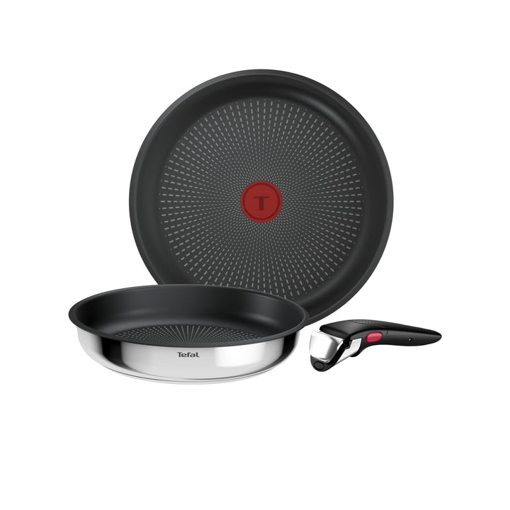 Tefal Ingenio Comfort Max 3-tlg. Pfannen-Set, Titanium Antihaftversiegelung, stapelbar, platzsparend