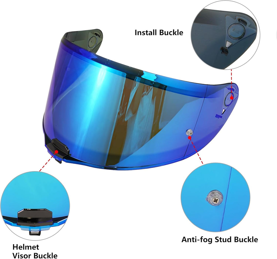 Helmvisier für FF811/VECTOR II/Citation II,Motorradhelm Visier,Motorrad Vollgesichtshelm Windschutzs