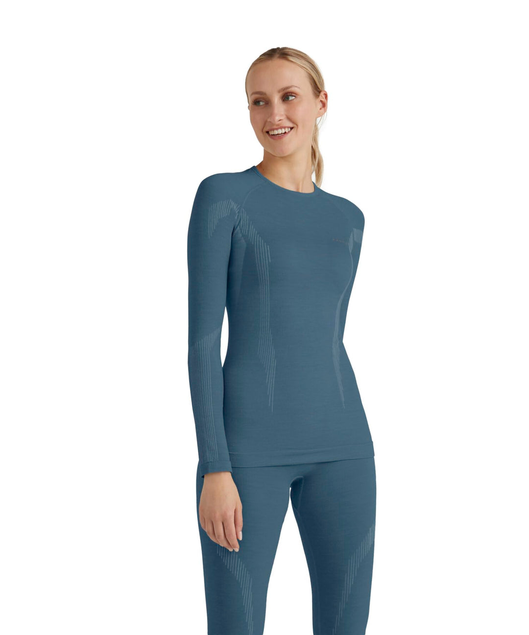 FALKE Wool-Tech Round Neck Funktionsshirt Langarmshirt für warme und kalte Temperaturen atmungsaktiv
