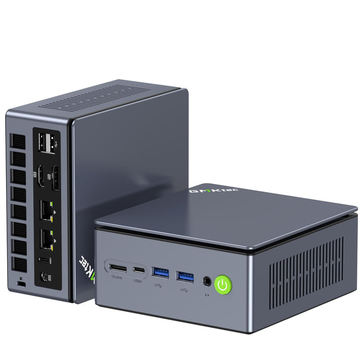GMKtec Mini PC de jeu M7 Dual LAN 2,5 Gbps AMD Ryzen 7 6850H Ordinateur de Bureau, 16 Go DDR5 Double