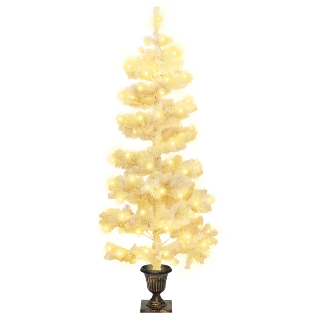 vidaXL Spiral Weihnachtsbaum mit Topf LEDs Christbaum Tannenbaum Dekobaum Kunstbaum Weihnachten Deko
