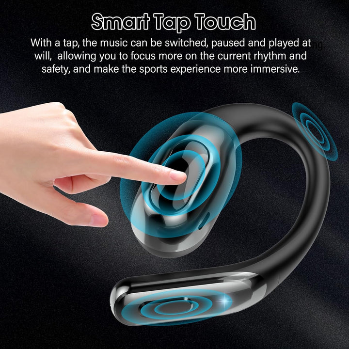 Open Ear Kopfhörer Bluetooth 6.0, Bluetooth Kopfhörer Sport mit Grossbereich-TIPP, 45Std Immersive S