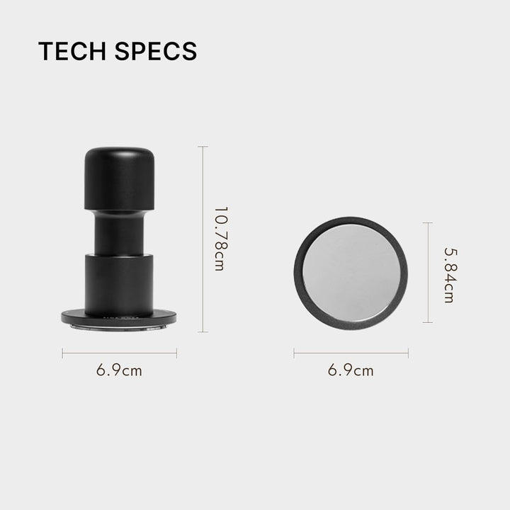 TIMEMORE 58mm Kaffee Tamper - Aus Edelstahl & Aluminium Impact Espresso Tamper mit akustischem Feedb