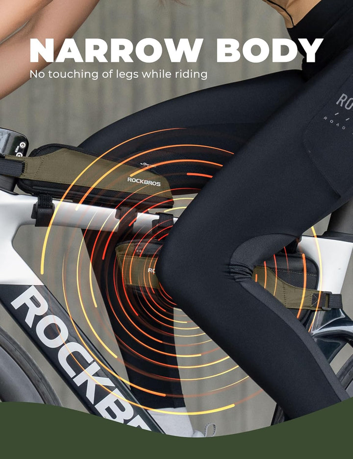 ROCKBROS Fahrradtasche Reflektierende Oberrohrtasche Werkzeugtasche Fahrradzubehör 0,65L Schwarz für