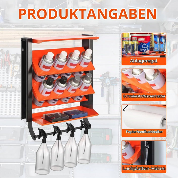 BONJUME Dosenhalter, Sprühflaschenregal Wandregal Dosenhalter Aufbewahrungsschrank Spraydosenhalter