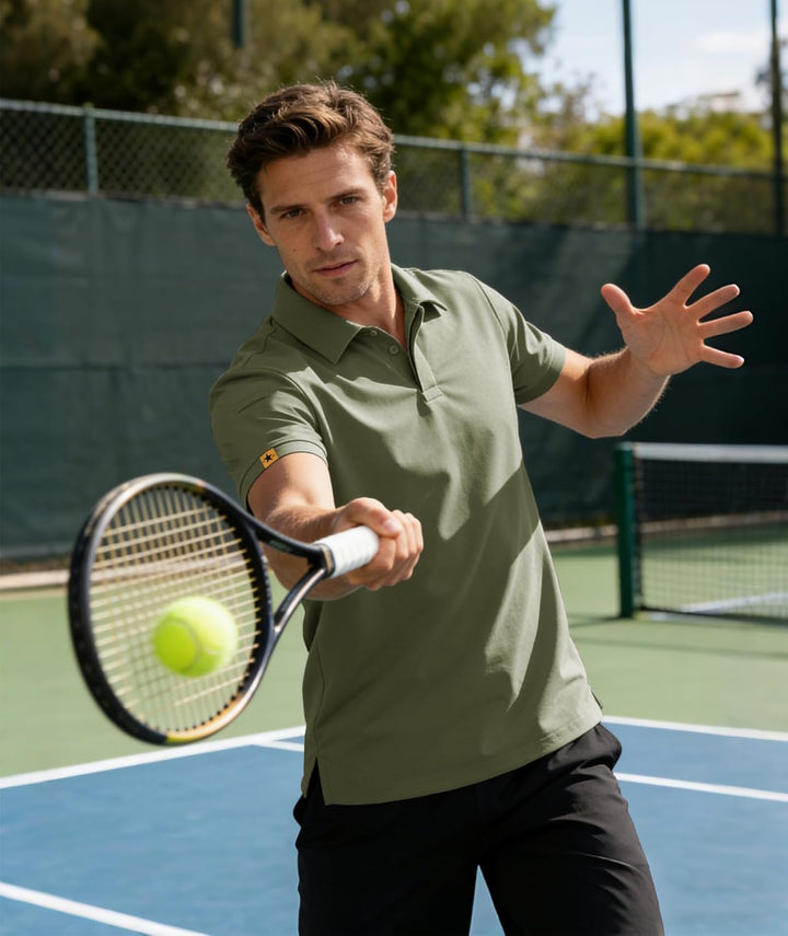 JACKETOWN Poloshirts Herren Kurzarm Atmungsaktives Schnelltrocknend Poloshirts Männer Tennis Sommer