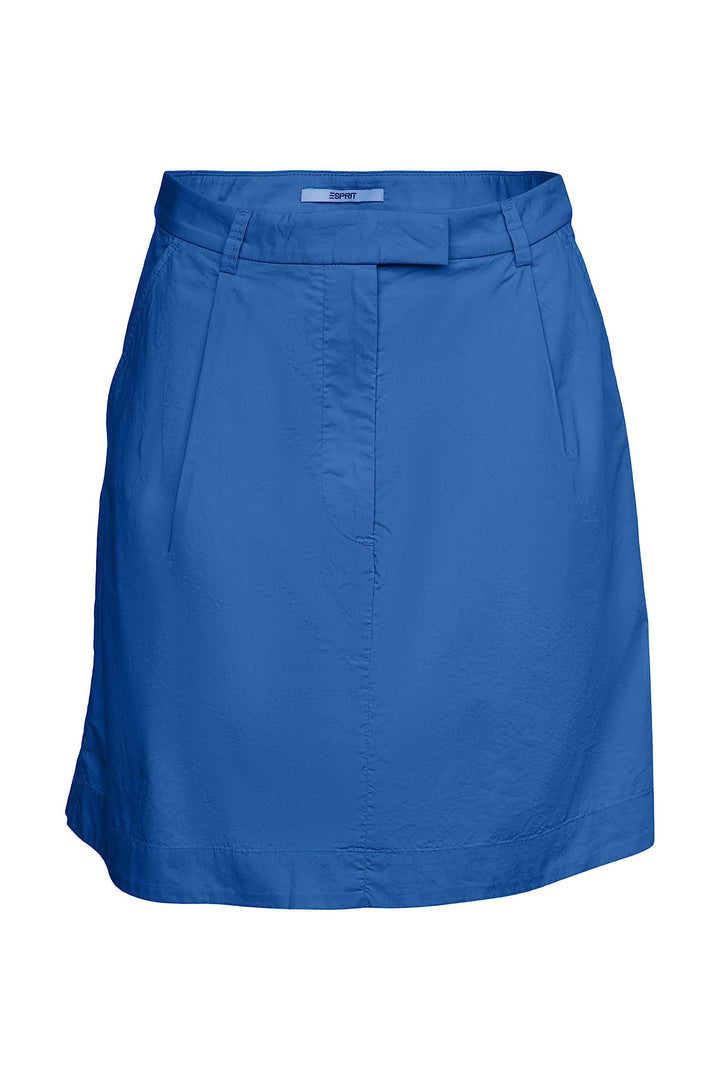 ESPRIT Minirock aus Webstoff, 100% Baumwolle 34 410/Bright Blue, 34 410/Bright Blue