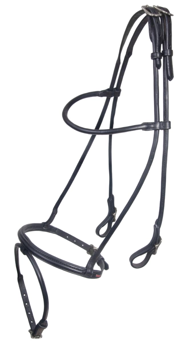 Karlslund Trense Complete Roundsown Combined, Black Chrome, k3181-bla-chr