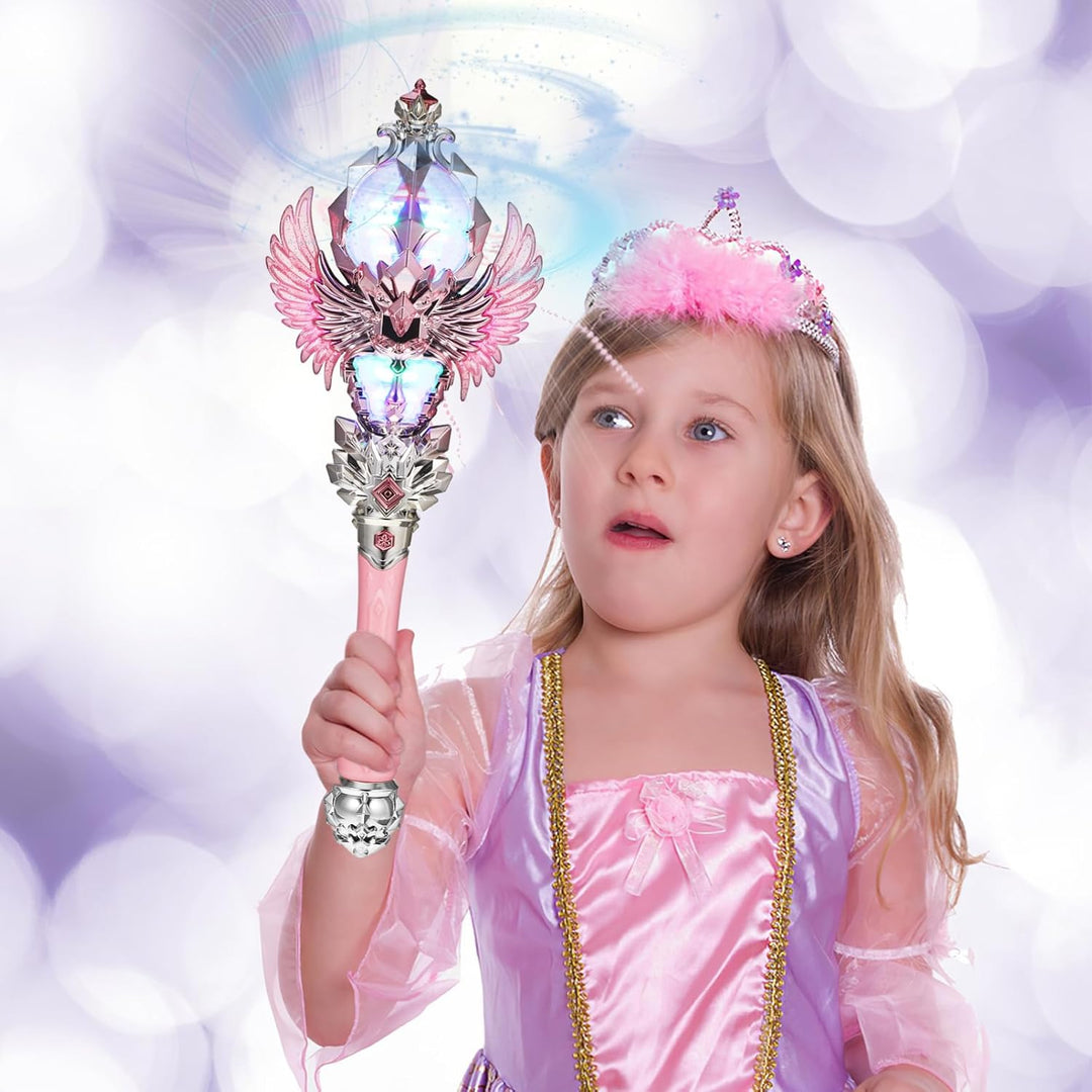 Kisangel Leuchtender Prinzessin Zauberstab FüR Kinder Mit Led-Lichtern Und Ton – Leuchtender Zaubers