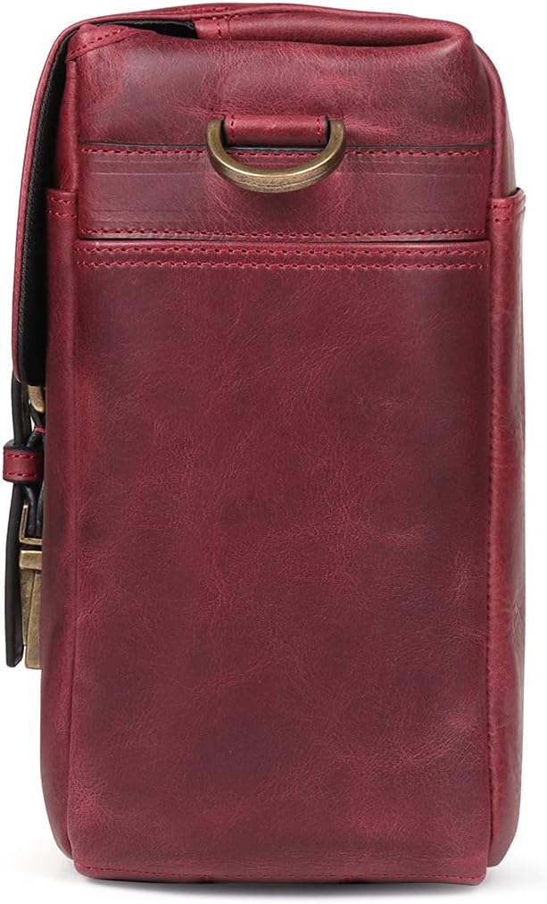 MegaGear MG1700 Torres Mini Kameratasche - Kuriertasche aus echtem Leder für Spiegellose, Sofortbild