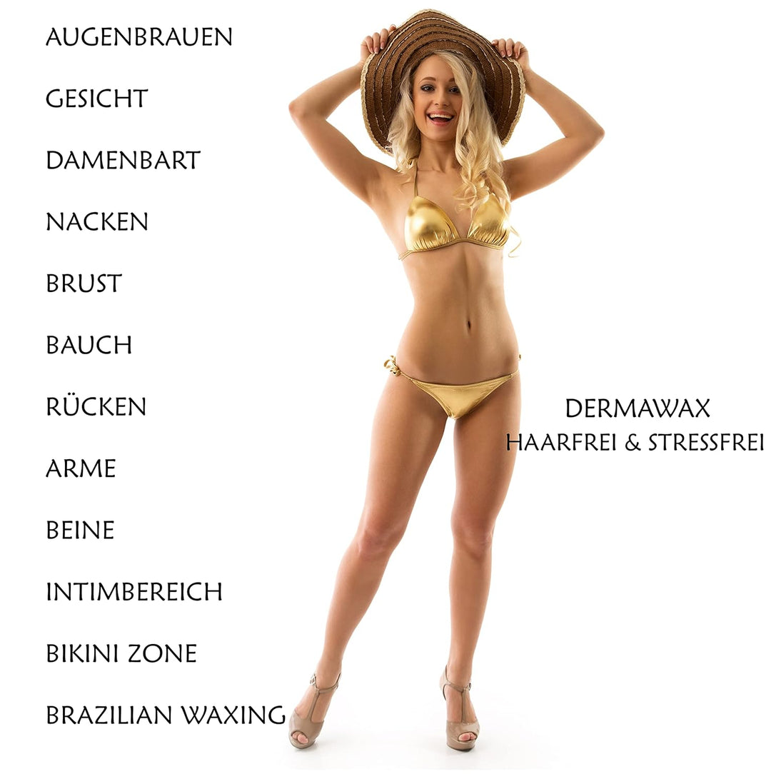 Dermawax 1 kg Gold Waxing Perlen- Professionelle Heisswachs Wachsperlen zur Haarentfernung- Anwendun