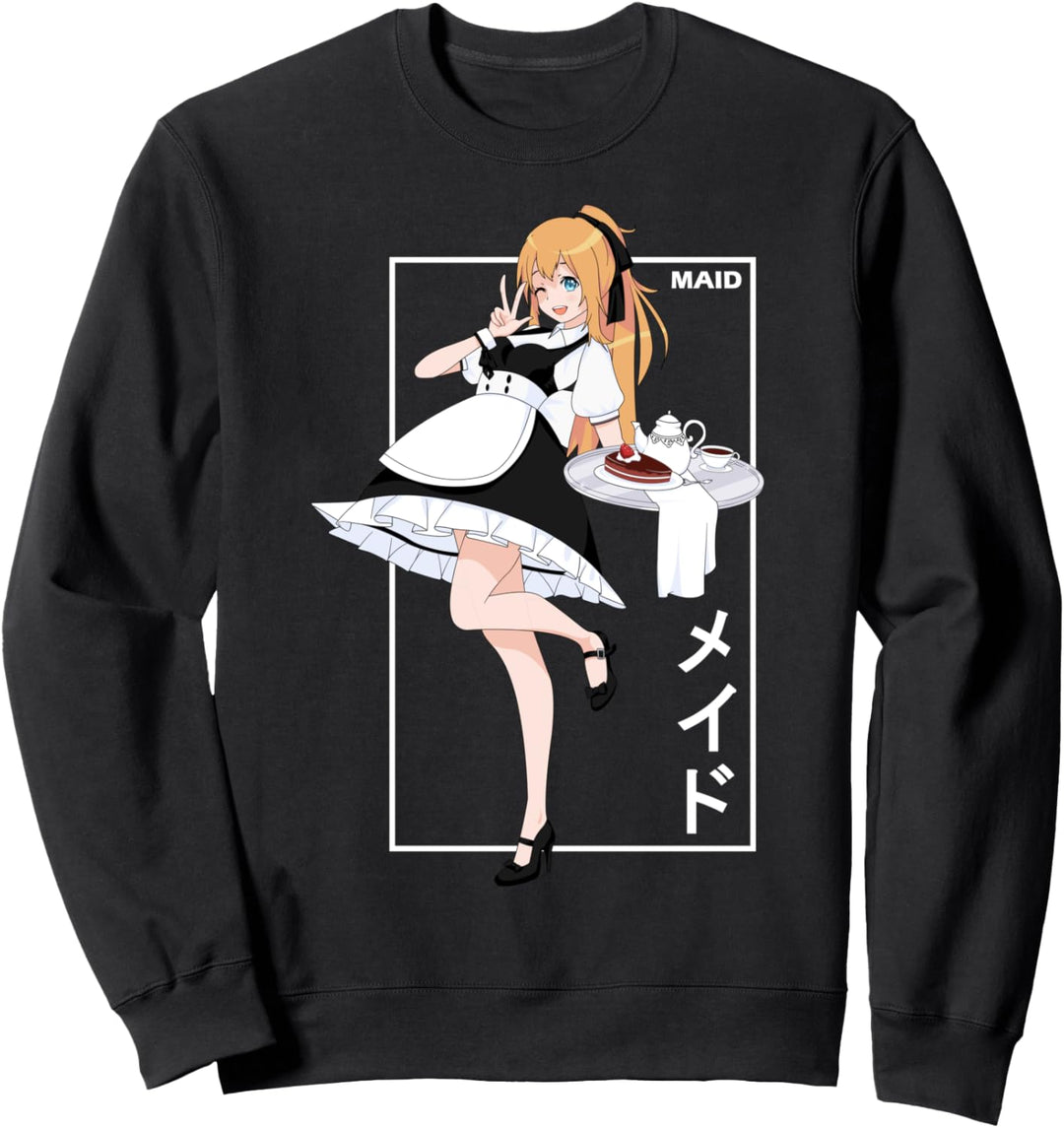 Japan Anime Maid Kanji Otaku Sweatshirt