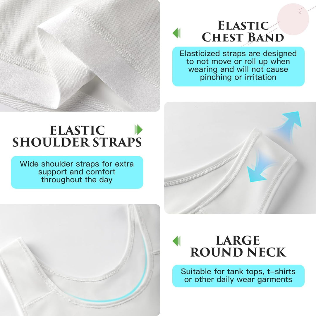 XUJI Atmungsaktive Halb Brust Binder für Transgender FTM Pullover Binder 4XL N-weiss, 4XL N-weiss