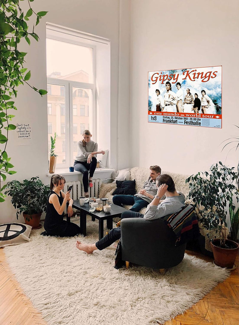 Gipsy Kings - Este Mundo, Frankfurt 1991 » Konzertplakat/Premium Poster | Live Konzert Veranstaltung