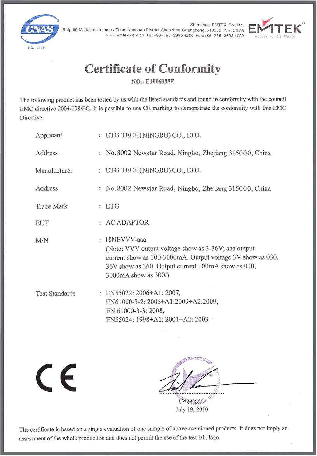MyVolts 12V EU-Netzteil kompatibel mit Expressive E Osmose Synthesizer