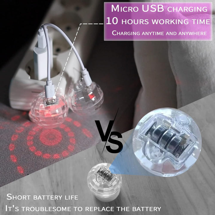 LED Ohrringe Disco Ball Ohrringe 7 RGB Licht Projektion Licht Ohrringe für Frauen Wiederaufladbare L