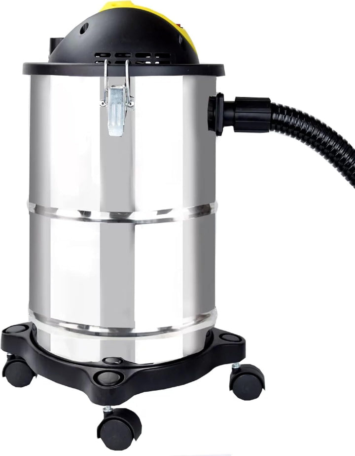 Syntrox 2 in 1 Edelstahl Aschesauger + Staubsauger Titana, Leicht und handlich, 4 Laufrollen, 1600 W